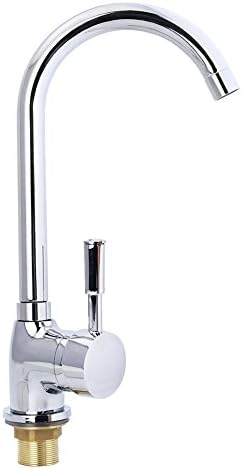 Zilong Commercial Stainless Steel Single Handle Kitchen Sink Faucet, Hot and Cold Water Kitchen Bar/Prep Sink Faucet Spot Resist, Polished Chrome