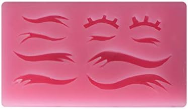 5 Styles Unicorn Eyeflashes Shaped Mould Chocolate Fondant Cake Mold Set for Unicorn Cake Decoration