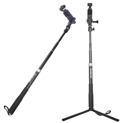 Smatree Perche Extensible Avec Trépied Et Support Smartphone Pour Dji Osmo Pocket 2 /Osmo Pocket, Osmo Action Et Gopro Max, Gopro Hero 2018, Hero 9/8/7/6/5 Black Caméra D'Action
