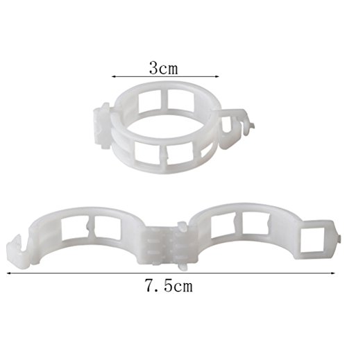 Color Scissor 100 Pcs Plant Support Clips, White Tomato Trellis Clips for Garden Vegetables Vine to Grow Upright and Makes Plants Healthier