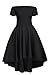 ChongXiao Womens Casual Flared Swing Off Shoulder Party Cocktail Formal Skater Dress