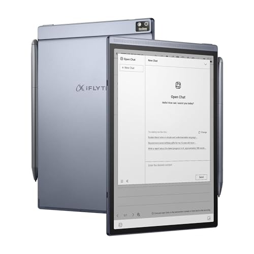 AINOTE Air 2, 8.2" AI Smart E Ink Tablet with Stylus & Adjustable Light, AI Model-Powered Multi-Language Transcription, Paper Note-Taking Tablet Digital Notebook Schedule Management for Meetings Study