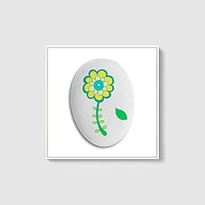 Framed Canvas Wall Art for Living Room, Bedroom Flower on Cobblestone Canvas Prints for Home Decoration Ready to Hanging - 16x16 inches