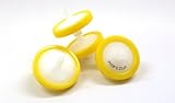SEOH Syringe Filter Yellow PVDF Membrane 25mm Diameter 0.45 um Pore Size Pack of 10