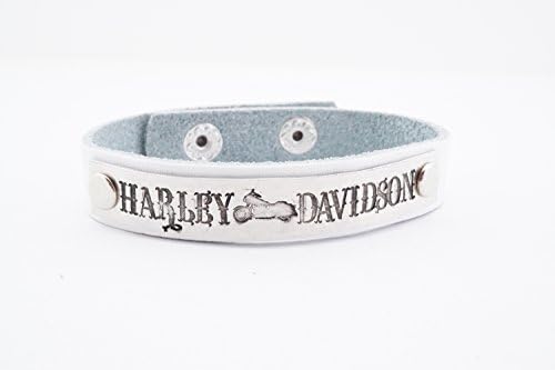 Harley Davidson Leather Bracelet - Harley Gift for Her - Harley Davidson bracelet - Motorcycle bracelet