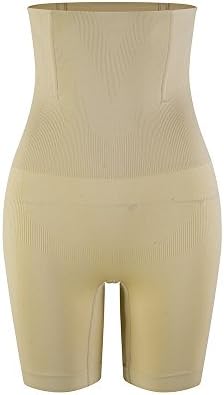 Amazingjoys Women's Hi-Waist Body Shaper Tummy Control Panty Seamless Thigh Slimmer