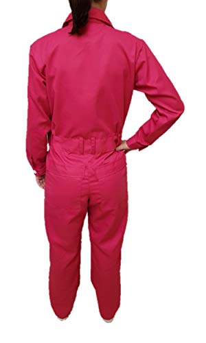 pink workers jumpsuit
