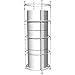 Zenna Home Toilet Paper Reserve, 3 Rolls, Chrome