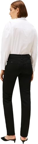 Donna Jeans Slim Vita Media, Nero (Black), 28W/32L