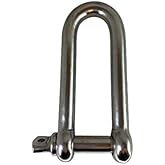 US Stainless Stainless Steel 316 Long D Shackle 5/8" (16mm) Marine Grade Dee