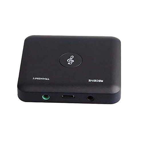 MicVista BT02 Bluetooth 4.1 Transmitter and Receiver, 2-in-1 Wireless Audio Adapter with aptX Low Latency, Dual Links Simultaneously for Headphones, Home Stereo Systems, Speakers, TVs and More