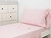 TILLYOU 3-Piece Brushed Microfiber Toddler Sheet Set for Boys Girls, Solid Baby Bedding Sheet & Pillowcase Sets Includes Flat Sheet, Fitted Bed Sheet and Envelope Pillowcase, Pink