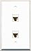 RiteAV - 2 Port Cat6 Female-Female Wall Plate White