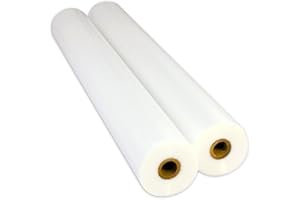 USI WrapSure Standard Thermal Roll Laminating Film, 1 Inch Core, 1.5 Mil, 25 Inches x 500 Feet, Clear, Gloss Finish, 2-Pack
