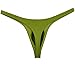 Men's Elastic Thong Spandex T-Back Underwear Green L