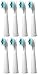 Sonic-FX Replacement Electric Toothbrush Heads Compatible with Fairywill, Sonic-FX and SnapWhite for Adults and Kids | Soft, Long Nylon Bristles Sonic Replacement Toothbrush Heads (White, Pack of 8)