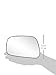 Fit System 88175 Driver Side Non-Heated Mirror Glass w/Backing Plate, Toyota Camry Sedan, 4 3/8