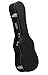 YMC Concert Ukulele Case Hardshell Case with Plush Interior and Storage - Black