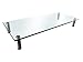 Monoprice Multimedia Riser Desktop Monitor Stand - Medium, 25.6 x 11.0 Inches, Clear Glass - Workstream Collection