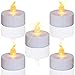 LEOSAN Tea Lights Flameless Led Candles:24 Pack Flickering Warm Yellow 200 Hours Battery Operated Powered Tea Light for Party Wedding Birthday Easter Gifts and Home Decoration