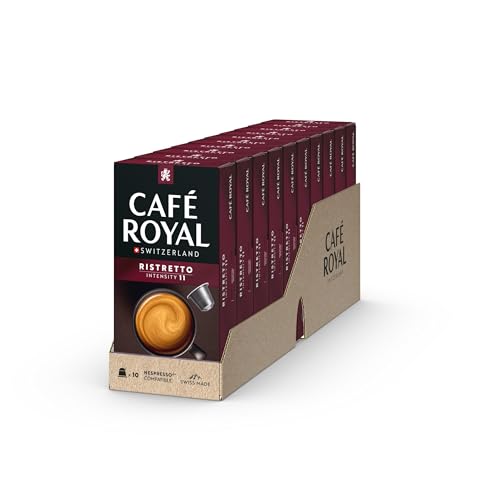 Ristretto – Nespresso®-kompatible Kaffeekapseln, 100 % Arabica, intensiv, dunkle Röstung, Intensität 11/12, Rainforest Alliance, 100 Kapseln