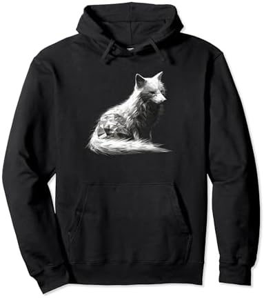 Amazon.com: White Fox - Blue Eyes Art Animal Fox Pullover Hoodie