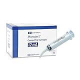 Dental Monoject 412 Disposable Impression Syringes Curved Tip 12 mL Bx/50 412012