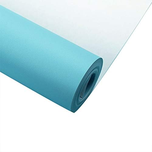 Solid Color Mediterranean Style Wallpaper Non-Woven Fabric Easy to Clean Home Improvement Hotel Shop Thickened Wallpaper,Aliceblue,53 * 980cm