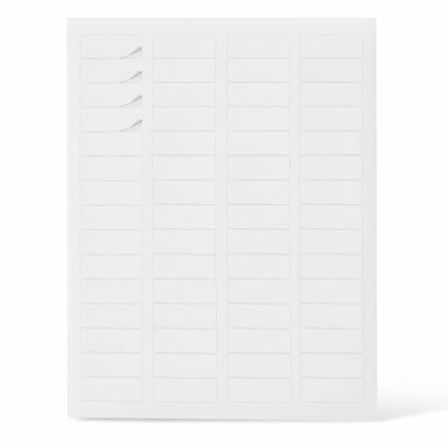 Amazon Basics Etiquetas de dirección imprimibles, 1.7cm x 4.4cm, 3000 etiquetas para envíos postales en blanco