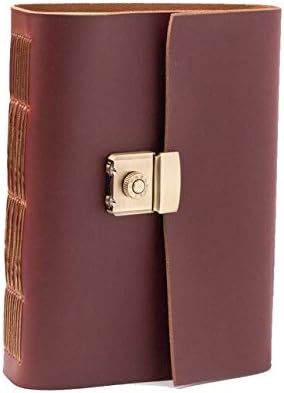 Vintage Book a5 Handmade Cowhide Password Lock Diary Thick Note Book 2011607 Website Password Book