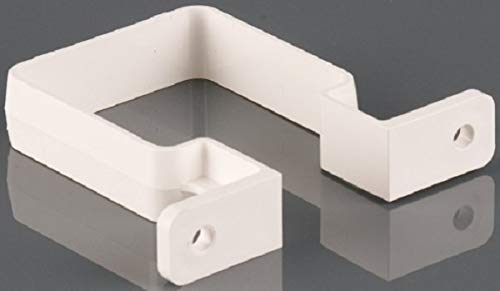 Pack of 2 x Brett Martin Squarestyle Downpipe Bracket Clip Fixing BR507W White