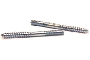 FASTENER SUPERSTORE 5/16-18 x 6" Plain Center Hanger Bolts/Steel/Zinc / 200 Pc. Carton