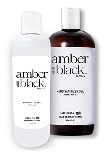 Amber and Black 70% Ethyl Alcohol Hand Sanitizer Gel, 16 fl. oz. (Packaging May Vary) 12 pack