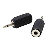 Harmony IR Adapters, Ancable 2-Pack 2.5mm Mono Plug to 3.5mm Mono Jack Connector for Logitech Harmony Hub and IR Blaster, IR Emitter Extenders, IR Repeaters, IR Receivers