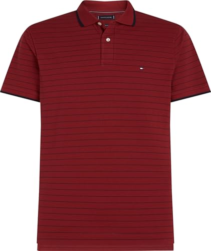 Tommy Hilfiger Men's Oxford Stripe Regular Short Sleeve Polo
