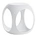 AVE SIX Slick High Gloss Durable Cube Accent Table, White