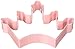 Crown Cookie Cutter 5 Inch Pink Coated