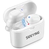 Wireless Earbuds, SeeYing S9 Bluetooth 5.0 True Wireless Earphones in-Ear Mini Headphones with 24H Playtime, Charging Case, Build-in Mic, Hi-Fi Stereo Sound, Noise Cancelling, IPX5 Waterproof (White)