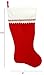 Nom de Plume Monogrammed Christmas Stocking, Red and White Felt