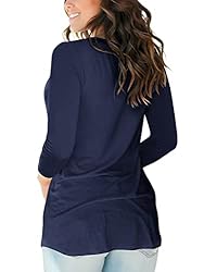 SAMPEEL Womens Basic Long Sleeve Sweatershirt for