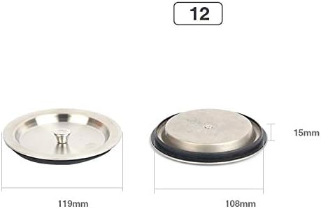 sweeTvT Drain Stoppers,Sink Drain Plug Kitchen Bathtub Mop Pool Sewer Plug Sink Sink Stainless Steel Deodorant Insect-Proof Accessories, 108Mm2Pcs