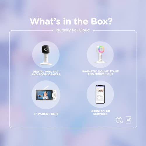 HUBBLE CONNECTED Nursery Pal Cloud 5” Smart WiFi Baby Monitor, 7