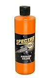 Badger Air-Brush Company Spectra-Tex Airbrush Ready Water Based Acrylic Paint, Transparent Bright Orange, 4 -Ounce