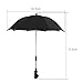 Yosoo Wheelchair Pushchair Baby Stroller Umbrella and Holder UV Rays Rain Sun Canopy (Black)