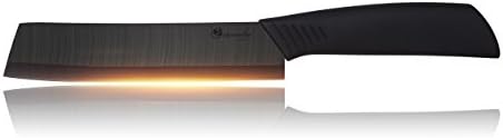 MOONEDGE High-strength Ultra Sharp Professional Ceramic Kitchen knife Chef's Knife Black Blade -6" Vegetable Cleaver (157mm)