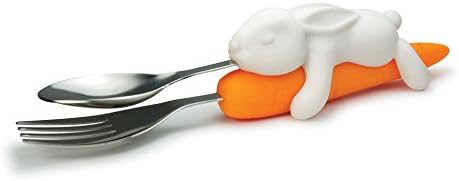 Amazon Com Fred Snack Rabbit Bunny And Carrot Nesting Utensils 2