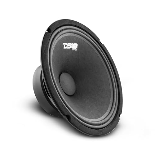DS18 PRO-GM10 Loudspeaker - 10", Midrange, Black Steel Basket, 660W Max, 220W RMS, 8 Ohms - Premium Quality Audio Door Speakers for Car or Truck Stereo Sound System (1 Speaker)