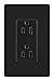 Lutron Claro 15 Amp Duplex Outlet, CAR-15-BL, Black