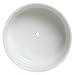 MyGift 6 Inch Round White Ceramic Planter Bowl with Drainage Hole and Removeable Drip Tray, Modern Indoor Plant Pot, Succulent Flower Cactus Plant Container (Plants not Included)