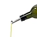 nicebottles - Olive Oil Dispenser with Stainless Steel Flip-Top Pourer, Dark Green, Square, 500ml